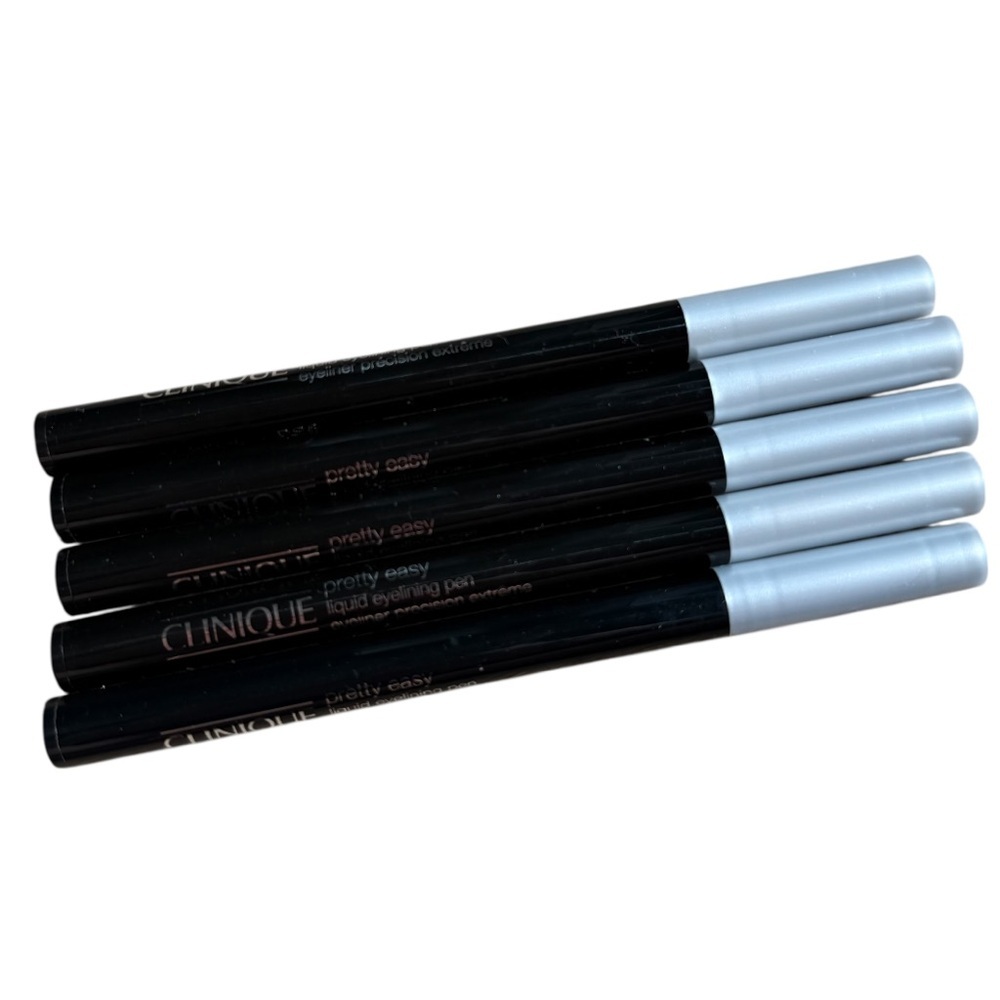 Clinique Pretty Easy eyelining pen eyeliner 01 black LOT 5 bundle New Unused